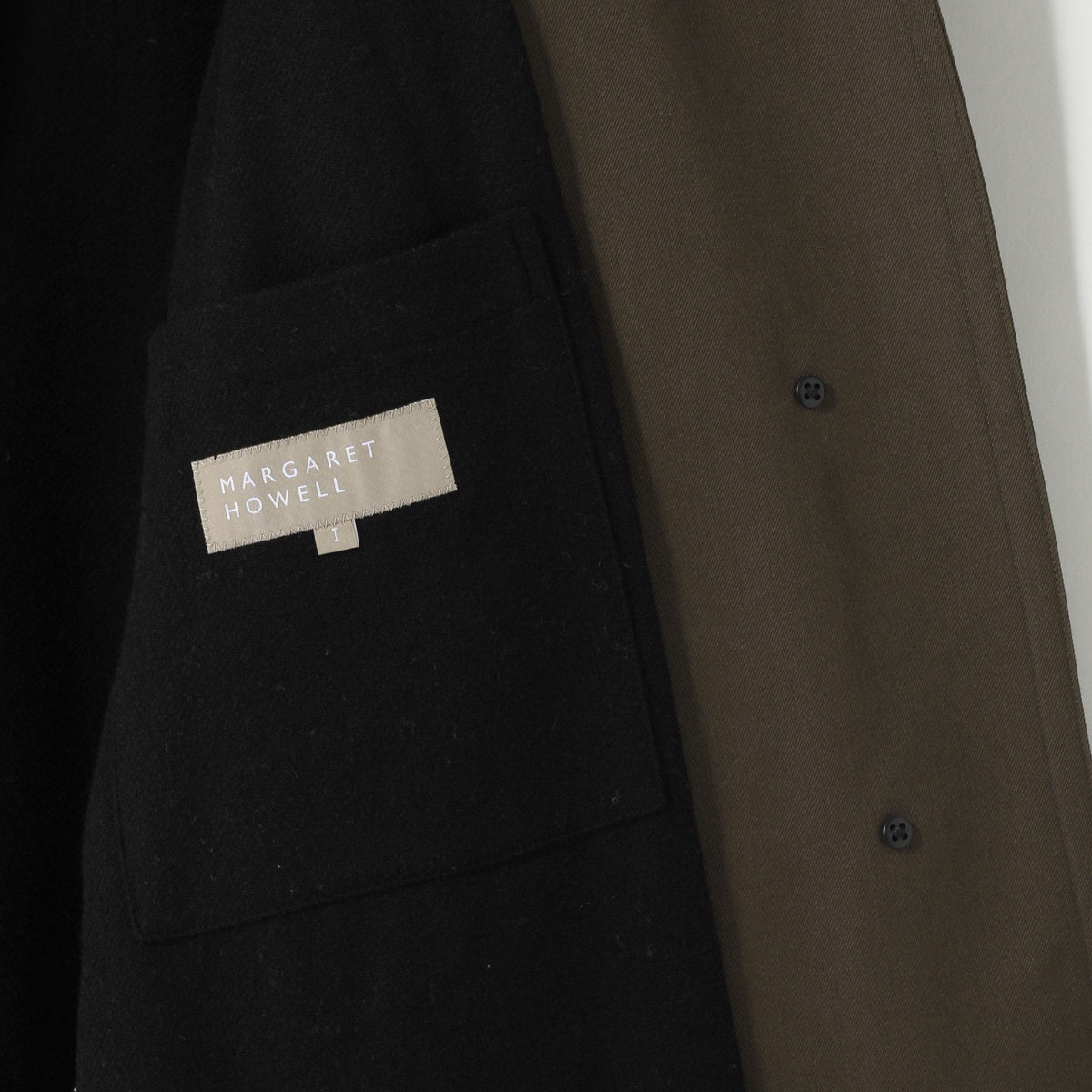 WOOL COTTON GABARDINE COAT