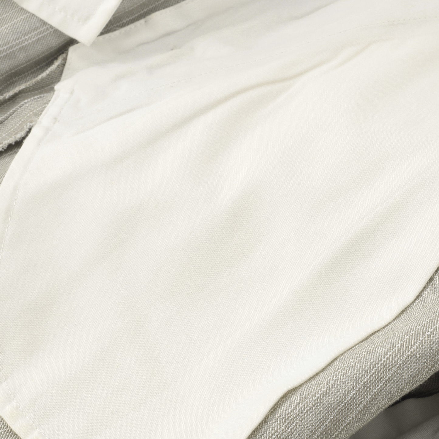 MORNING STRIPE COTTON LINEN TROUSERS