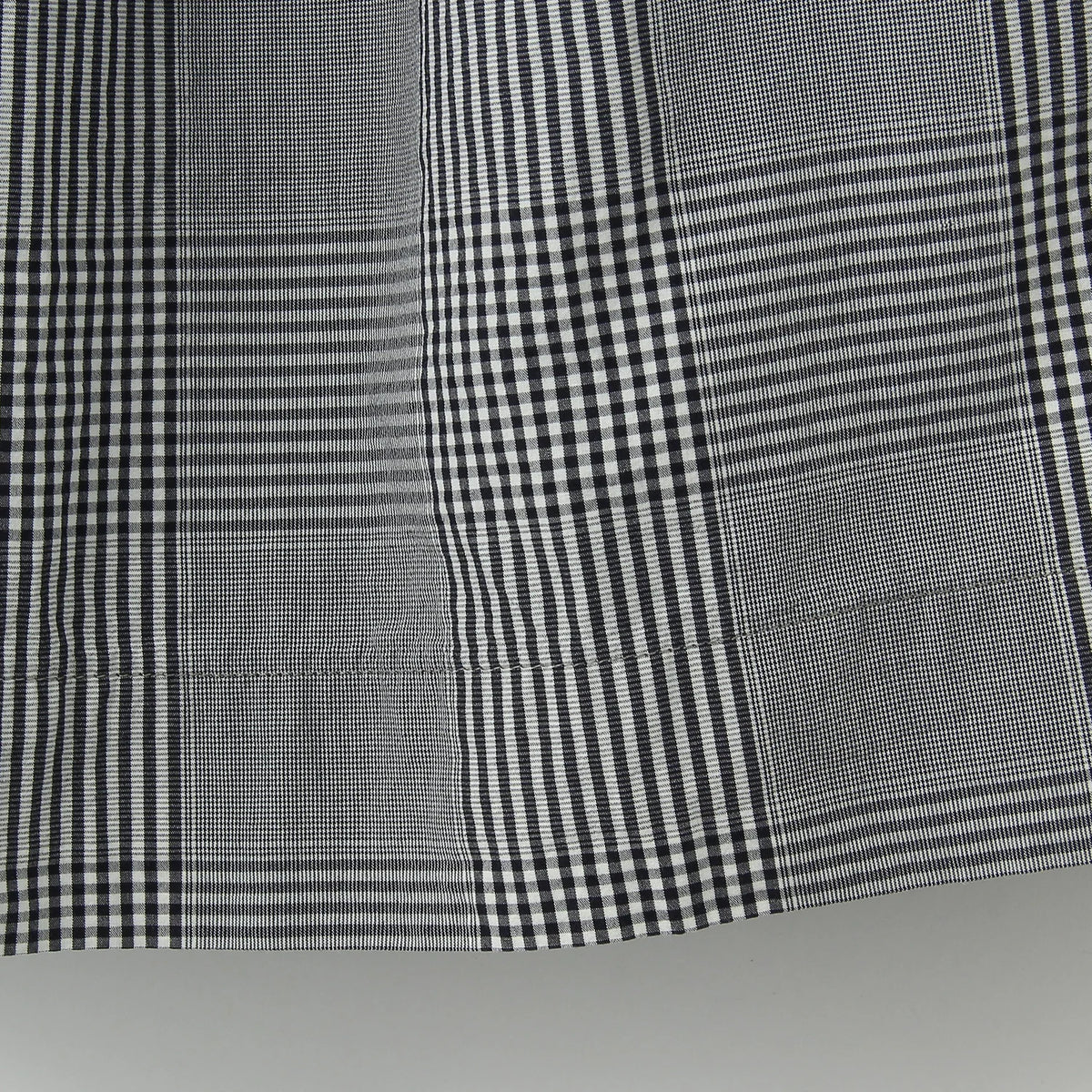 GINGHAM OVERCHECK COTTON SKIRT