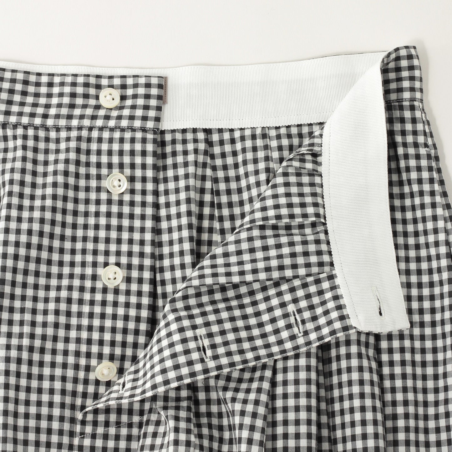DRY GINGHAMCHECK COTTON SKIRT