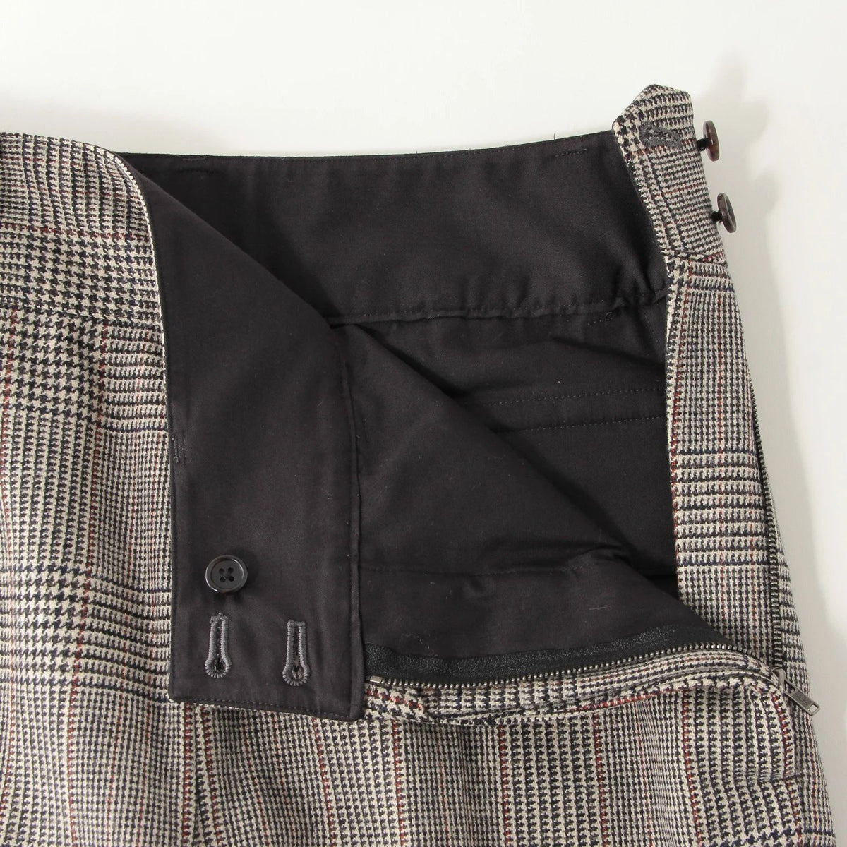 MULTI CHECK WOOL TROUSERS