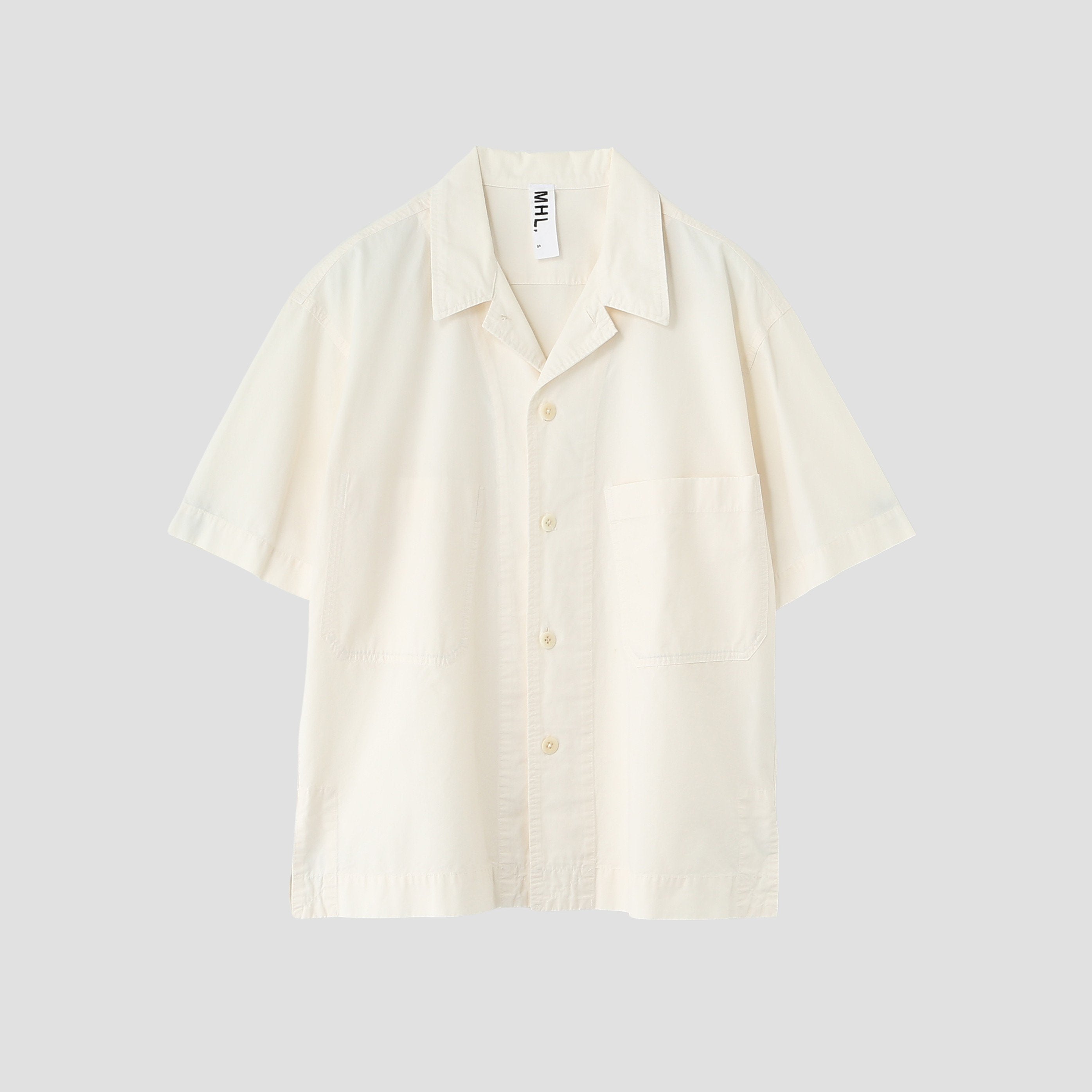 美品 MHL. HIGH TWISTED COTTON POPLIN半袖 シャツ MHL. （マーガレットハウエル） | HIGH TWISTED COTTON POPLIN SHIRT