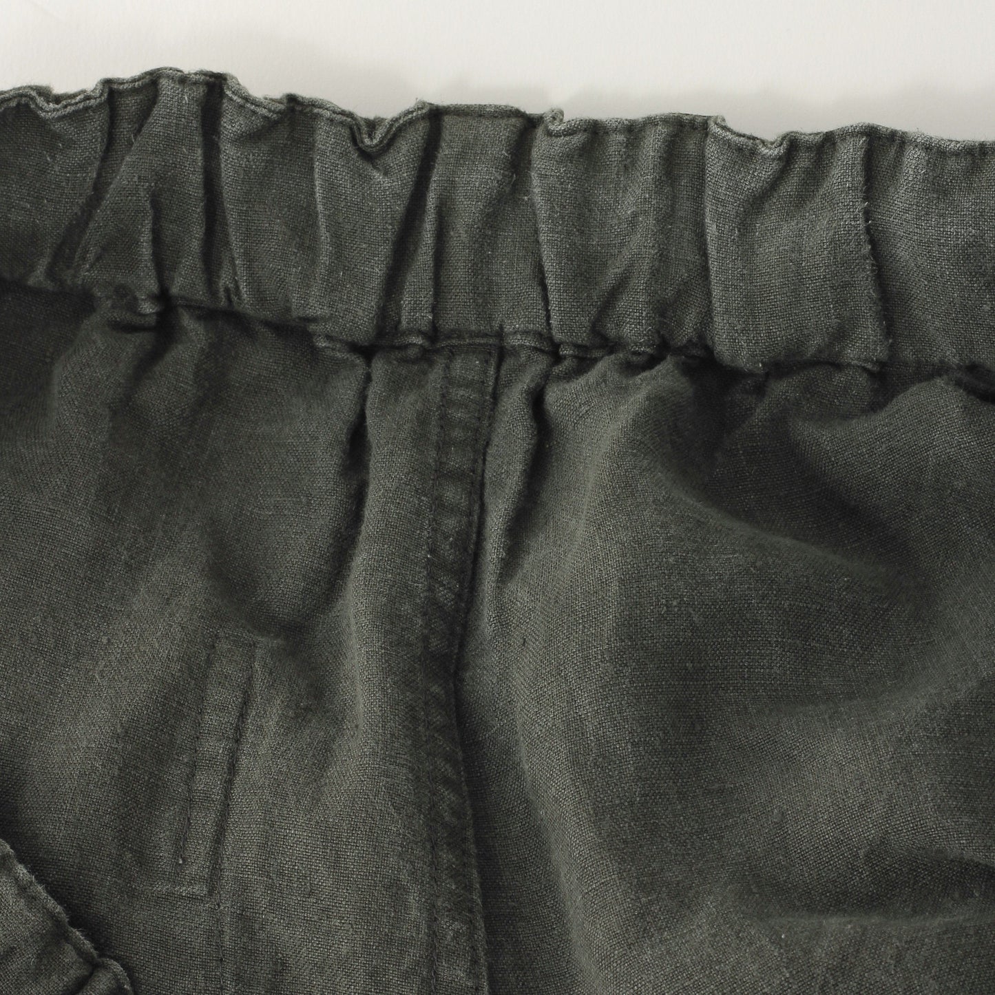 LINEN PLAIN WEAVE TROUSERS