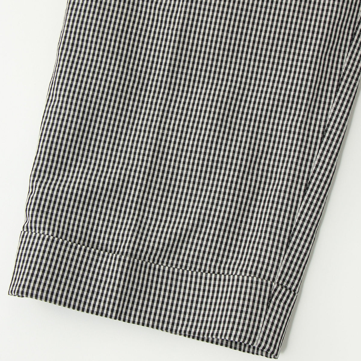 COTTON LINEN GINGHAM TROUSERS