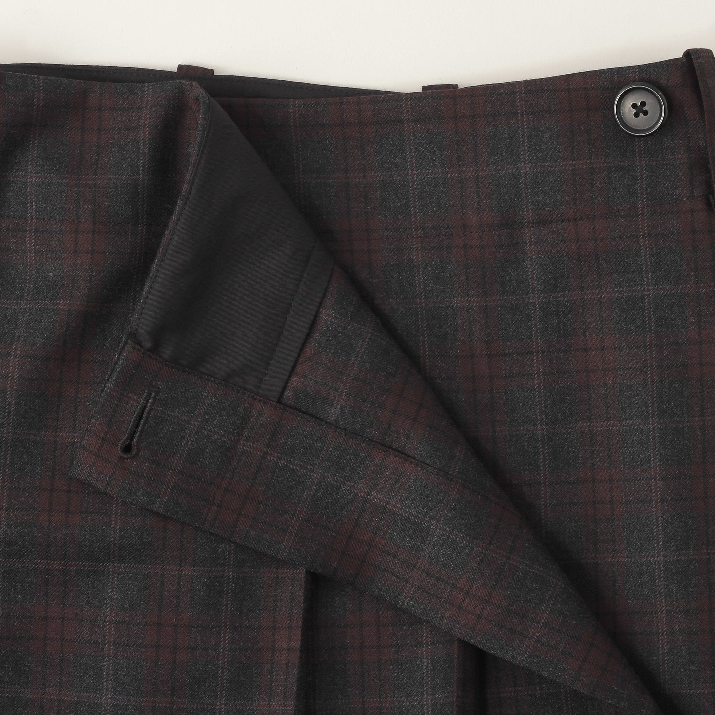 PLAID WOOL SKIRT