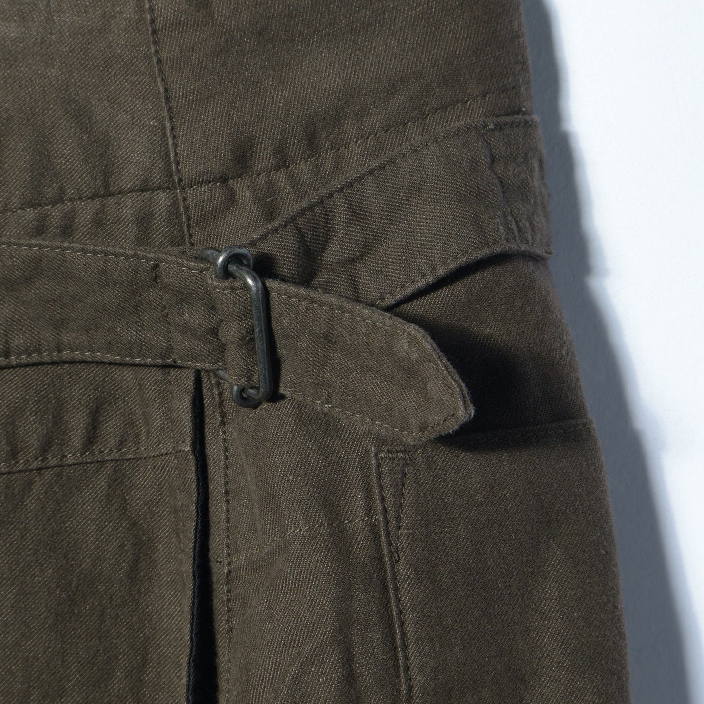 COTTON LINEN TWILL SKIRT