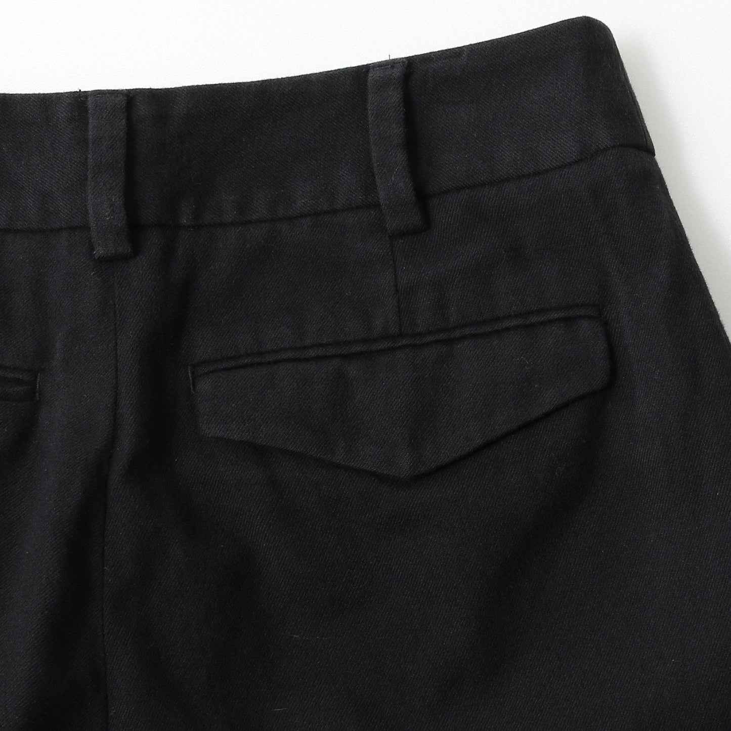 BRUSHED COTTON WOOL TROUSERS