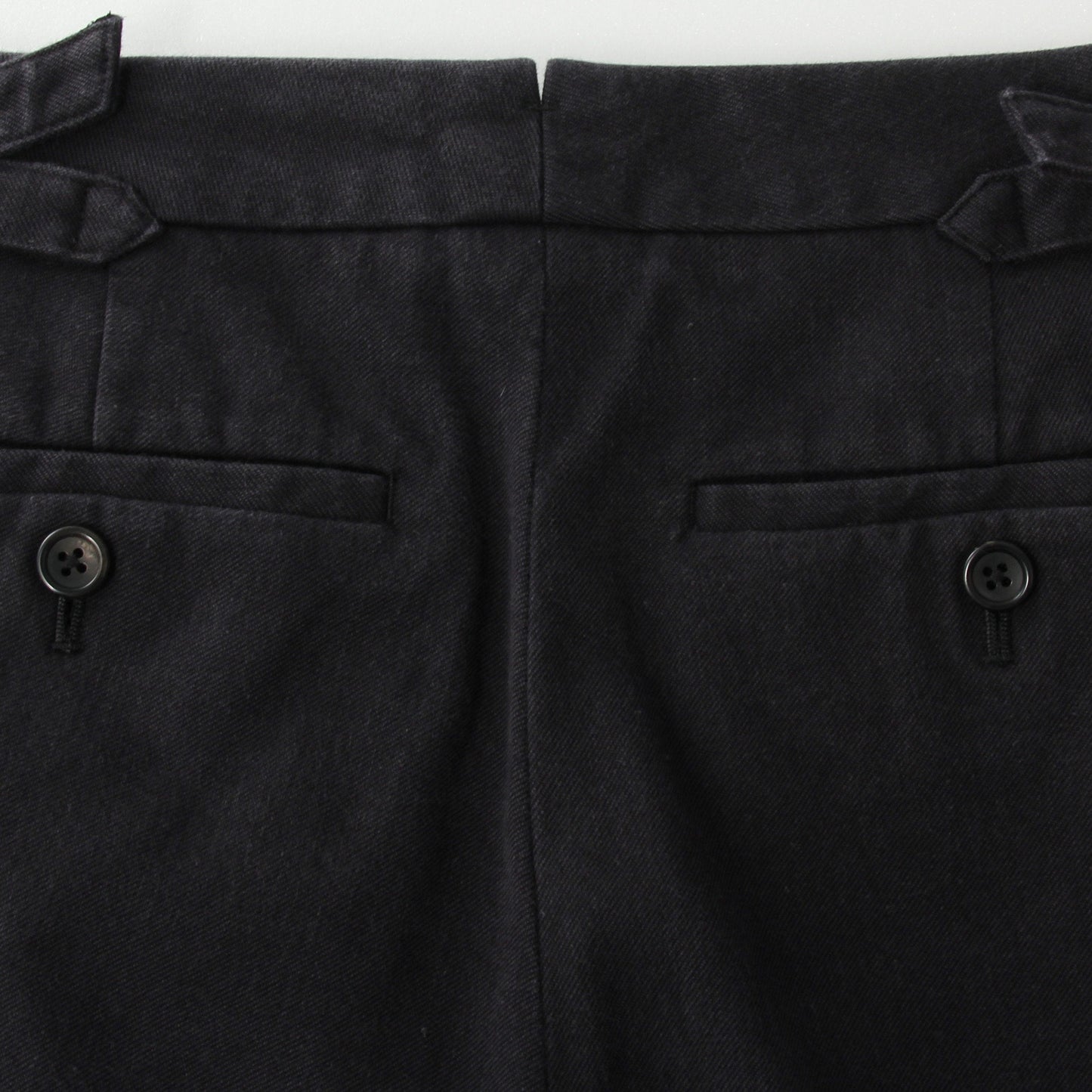 WASHED COTTON TWILL TROUSERS