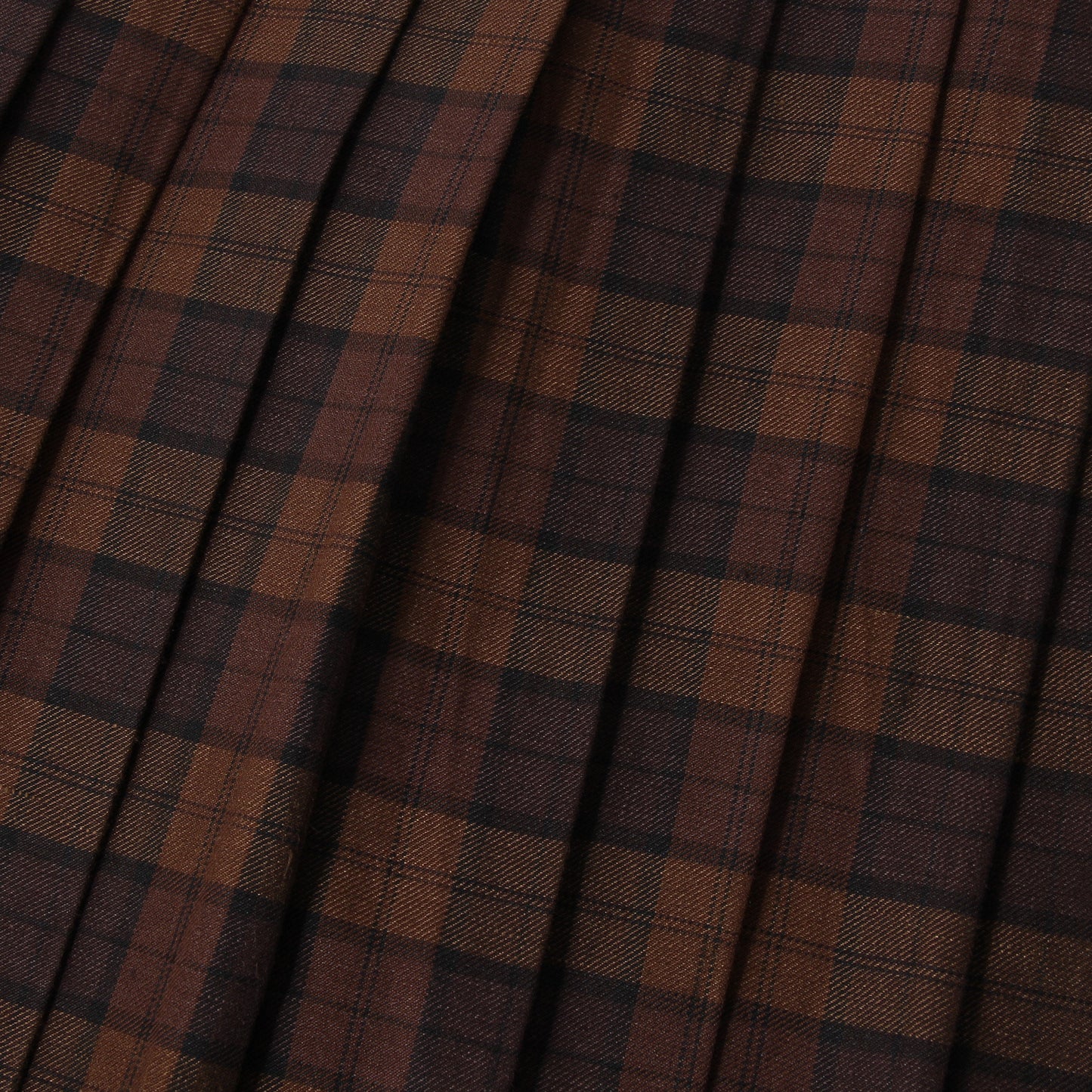 CHECK WOOL LINEN BLEND SKIRT