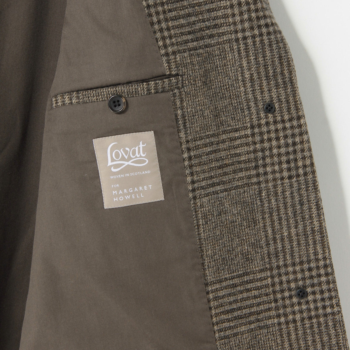 CHECK WOOL COAT
