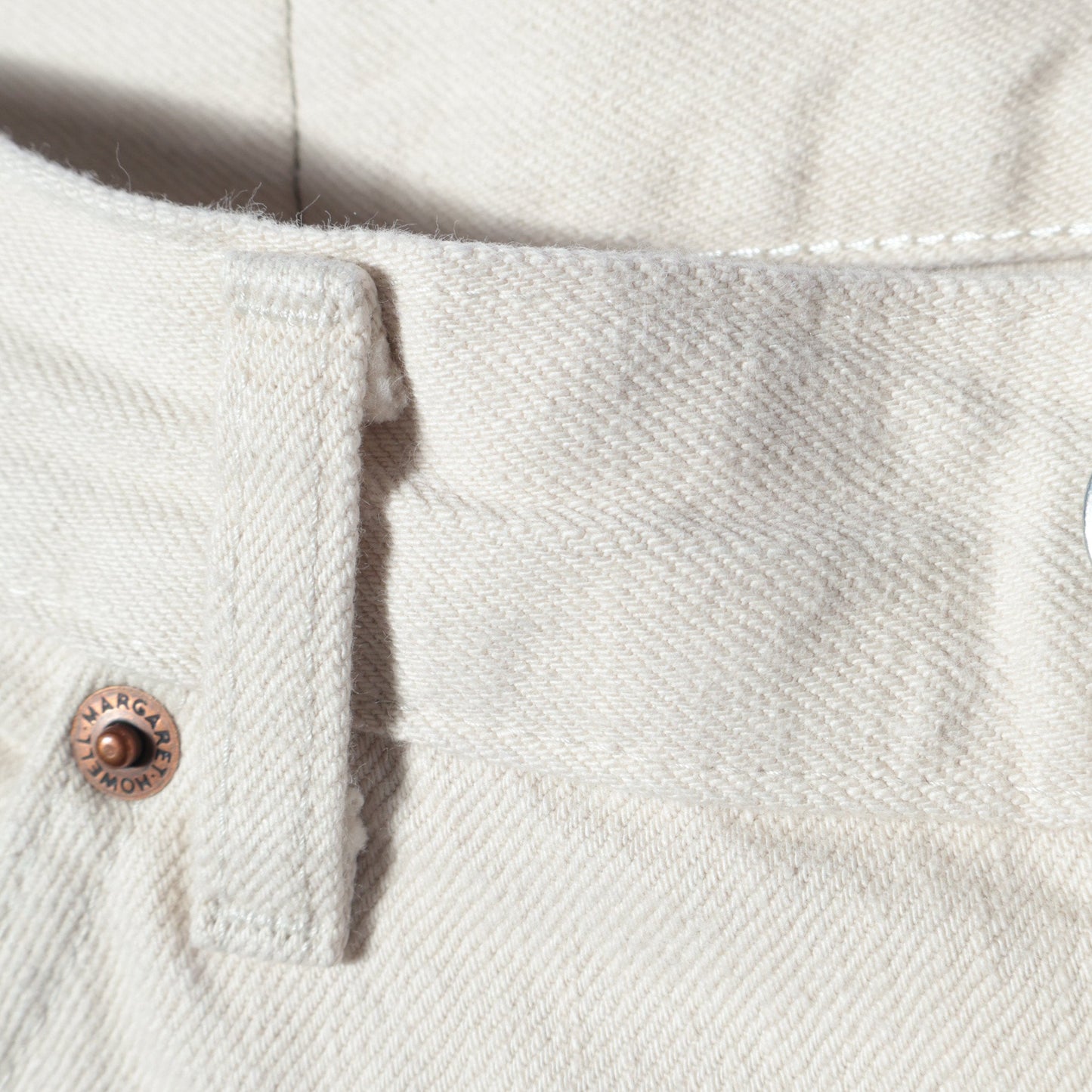 WHITE DENIM TROUSERS