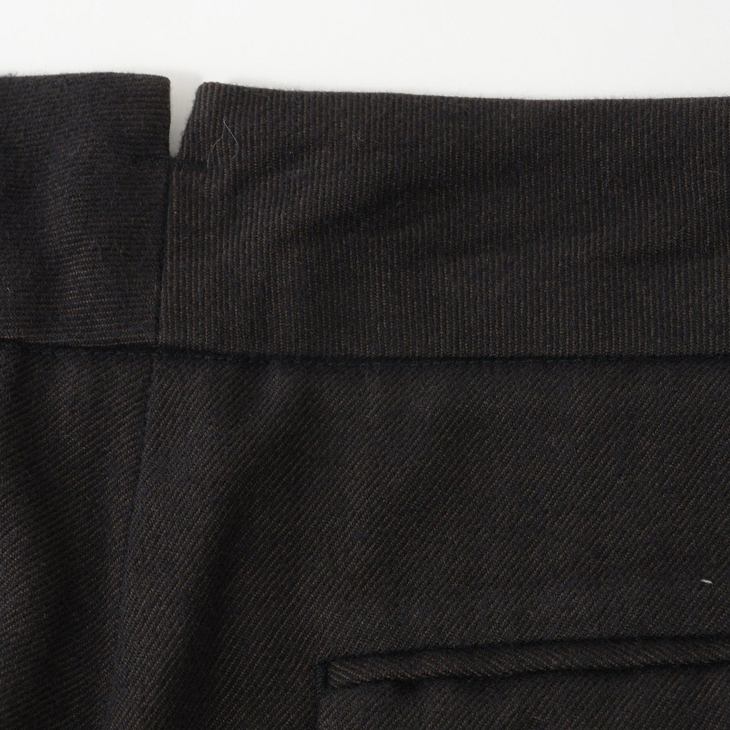 BRUSHED COTTON WOOL TROUSERS