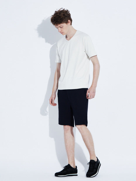 【Recency of Mine】抗菌防臭 シルケット Vネック　半袖 Tシャツ