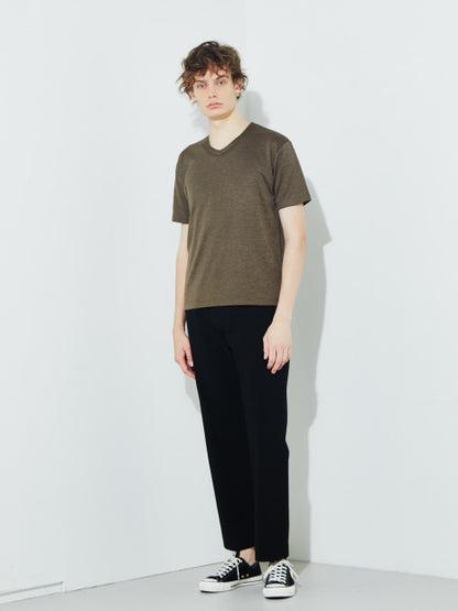 【Recency of Mine】抗菌防臭 シルケット Vネック　半袖 Tシャツ