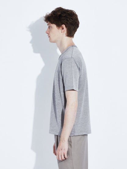 【Recency of Mine】抗菌防臭 シルケット Vネック　半袖 Tシャツ