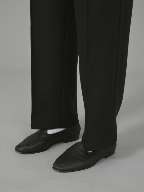 ウール調ストレートフレアパンツ