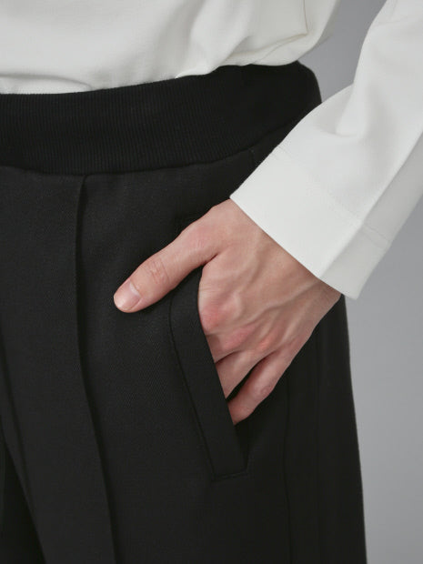 ウール調ストレートフレアパンツ
