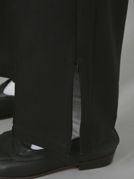 ウール調ストレートフレアパンツ