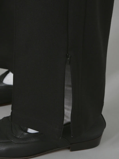 ウール調ストレートフレアパンツ