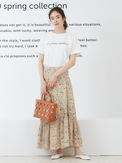 シャツヘムプリントTシャツ