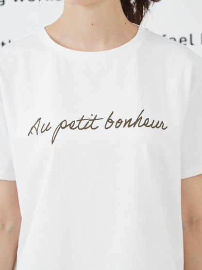 シャツヘムプリントTシャツ