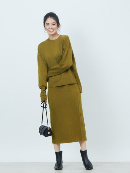 アシンメトリータイトニットスカート
