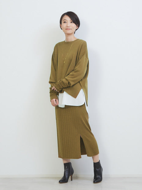 アシンメトリータイトニットスカート