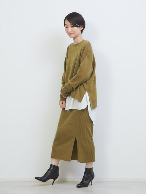 アシンメトリータイトニットスカート