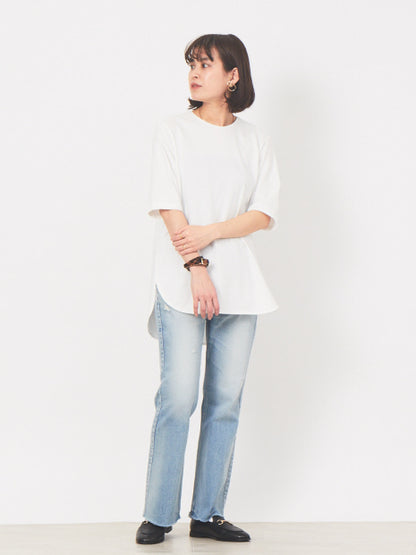 ラウンドヘムTシャツ