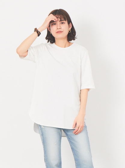 ラウンドヘムTシャツ