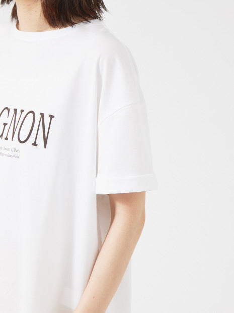 CHGNON　ロゴターンバッグTシャツ