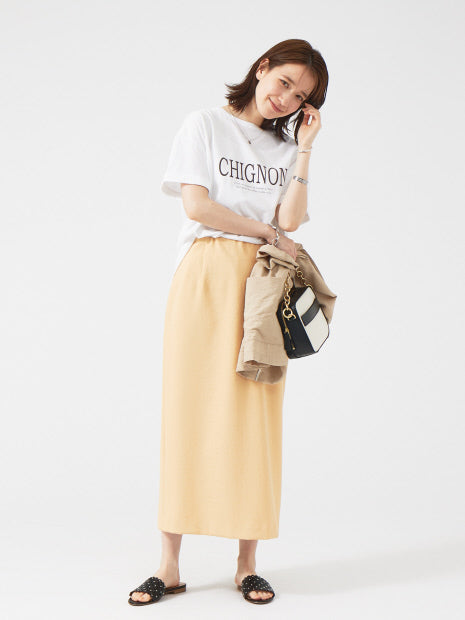 CHGNON　ロゴターンバッグTシャツ