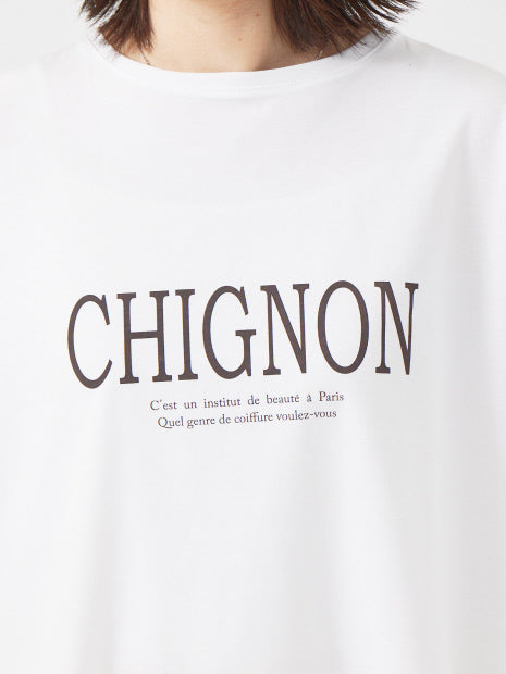 CHGNON　ロゴターンバッグTシャツ