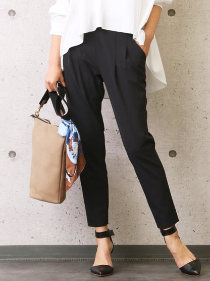 2WAYストレッチタックパンツ【off white/black】【GOOD LUCK PANTS】