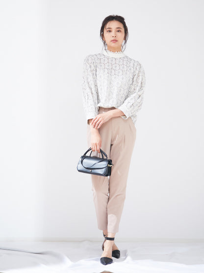 【size32-40】2WAYストレッチタックパンツ