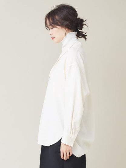 サージワッシャーチュニックシャツ