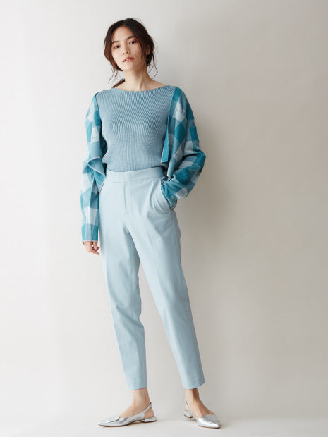 美品◎カリテ　ストレッチシガレットパンツ　ホワイト セール】 ストレッチシガレットパンツ （パンツ）｜qualite