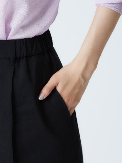 【ITALY】【セットアップ対応】リネンレーヨンワイドパンツ