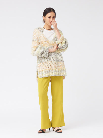 バックスリットドロストパンツ