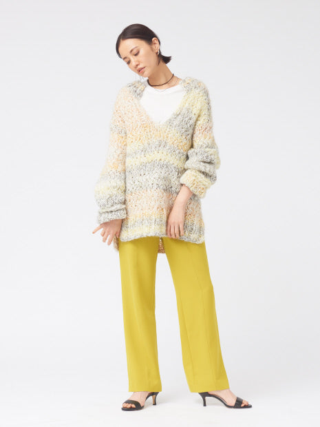 バックスリットドロストパンツ