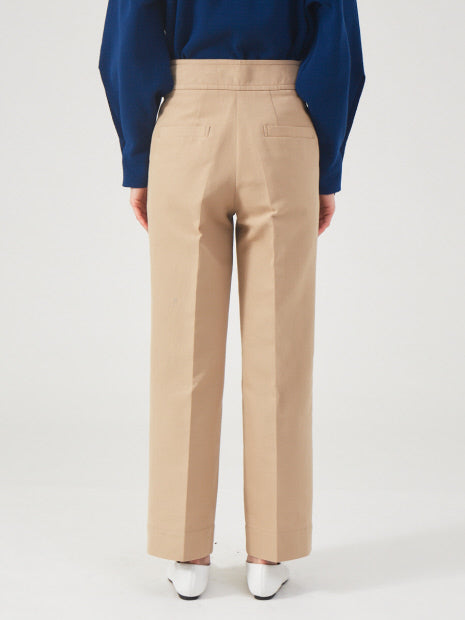 コットン2重織ストレートパンツ