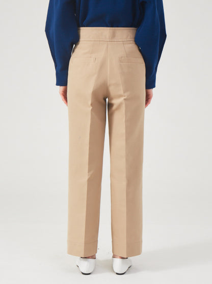 コットン2重織ストレートパンツ