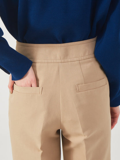 コットン2重織ストレートパンツ
