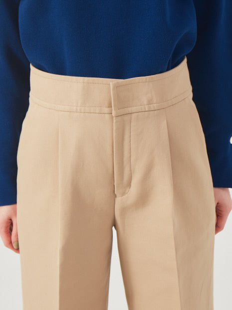 コットン2重織ストレートパンツ