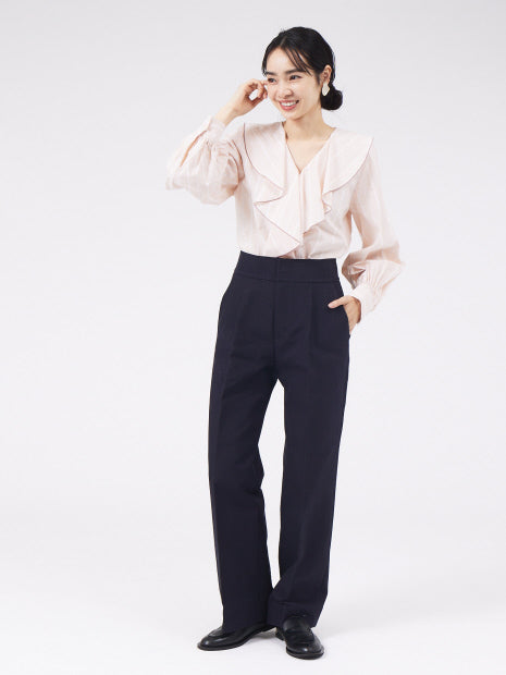 コットン2重織ストレートパンツ