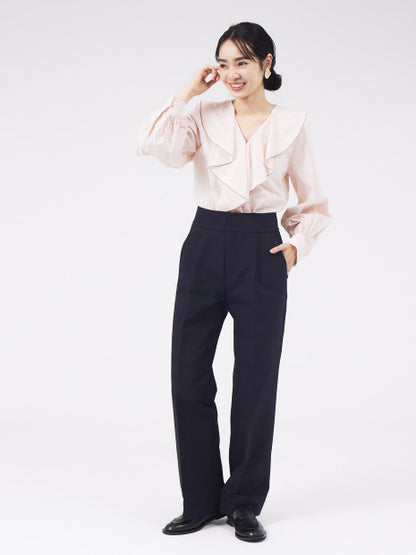 コットン2重織ストレートパンツ