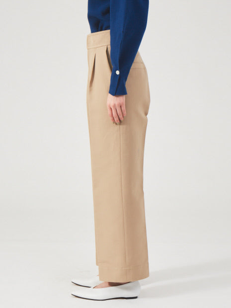 コットン2重織ストレートパンツ