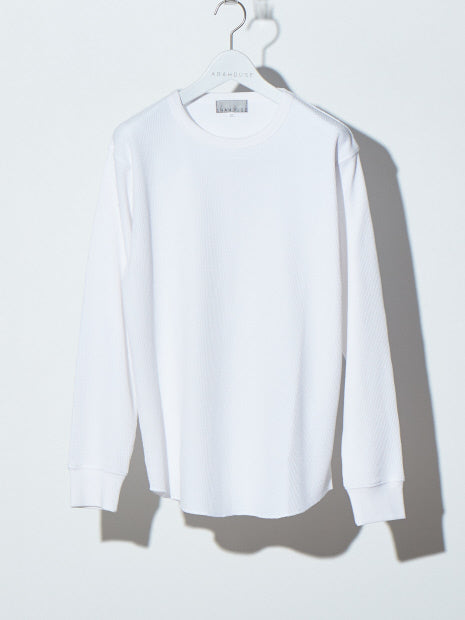 ワッフルラウンドロングTシャツ