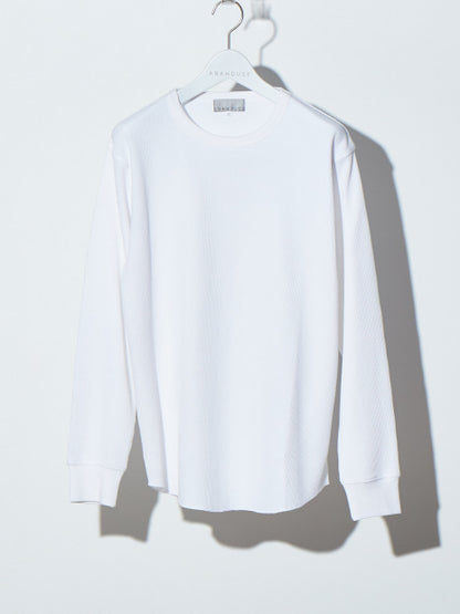 ワッフルラウンドロングTシャツ