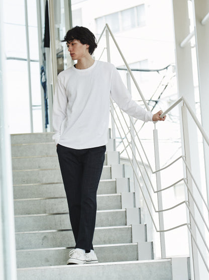 ワッフルラウンドロングTシャツ